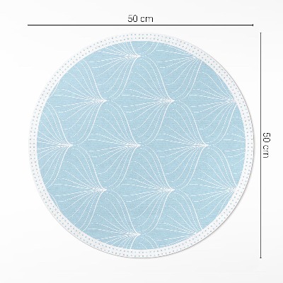 Tapis rond en vinyle Motif régulier délicat