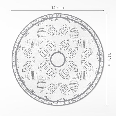 Tapis vinyle Une composition de feuilles sombres avec des points