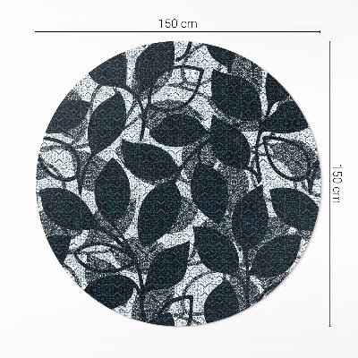 Tapis vinyle Motif de brindilles de feuilles de plantes décoratives