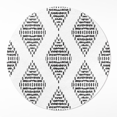 Tapis rond en vinyle Losanges faits de lignes