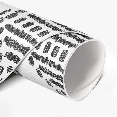 Tapis rond en vinyle Losanges faits de lignes