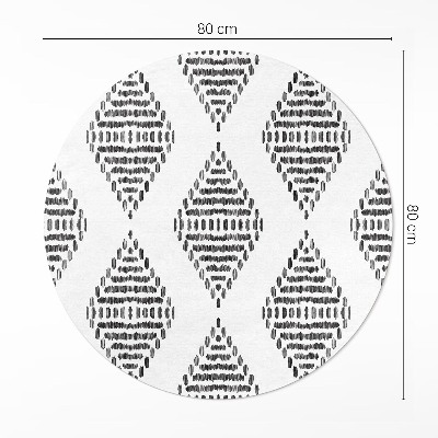 Tapis rond en vinyle Losanges faits de lignes