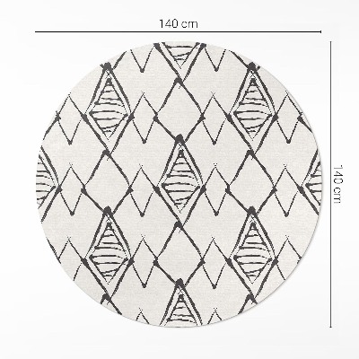 Tapis vinyle Motif de pics de montagne abstrait bohème