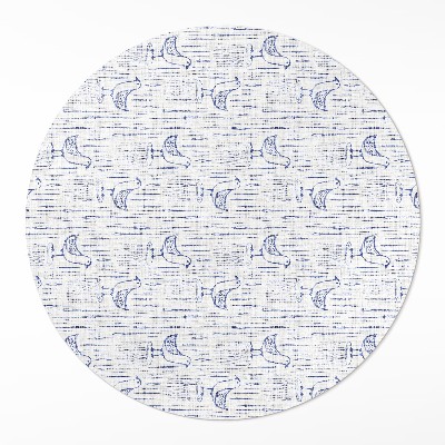 Tapis vinyle Oiseaux dessinés, motif bohème délicat et régulier