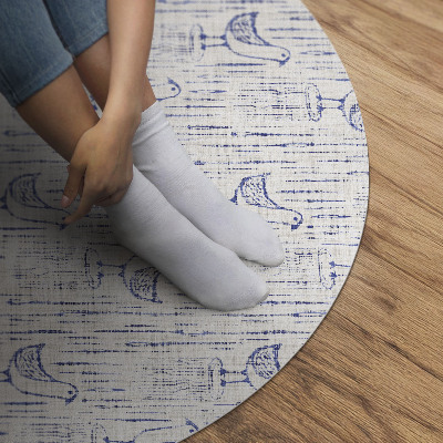 Tapis vinyle Oiseaux dessinés, motif bohème délicat et régulier