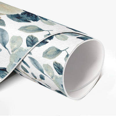 Tapis rond en vinyle Motif floral régulier de fleurs peintes