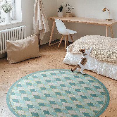 Tapis vinyle Carreaux décoratifs en mosaïque bleue