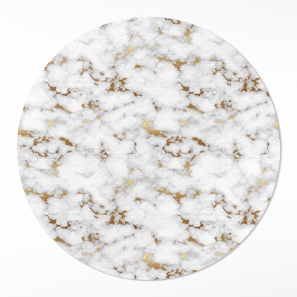 Tapis rond en vinyle Le marbre clair, une pierre à la mode
