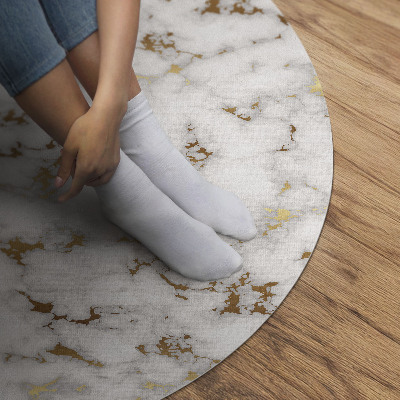 Tapis rond en vinyle Le marbre clair, une pierre à la mode