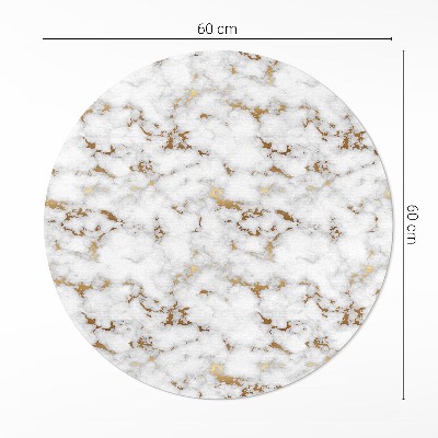 Tapis rond en vinyle Le marbre clair, une pierre à la mode