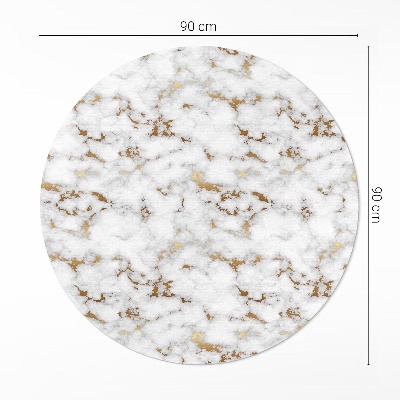 Tapis rond en vinyle Le marbre clair, une pierre à la mode