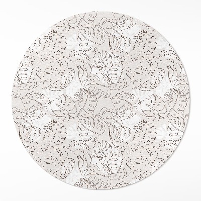 Tapis vinyle Feuilles de monstera boho minimalistes