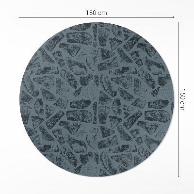 Tapis rond en vinyle Motif élégant de chemin de pierre