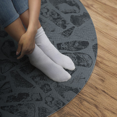 Tapis rond en vinyle Motif élégant de chemin de pierre