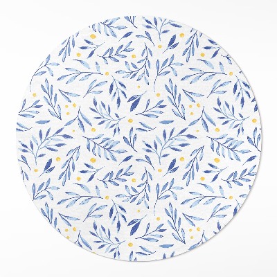 Tapis vinyle Aquarelle brindilles feuilles points bohème