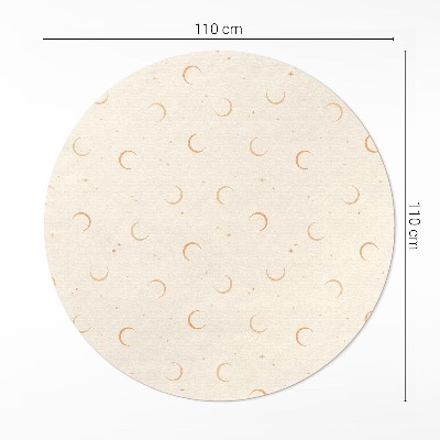 Tapis vinyle Espace bohème avec de petites lunes et étoiles