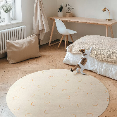 Tapis vinyle Espace bohème avec de petites lunes et étoiles