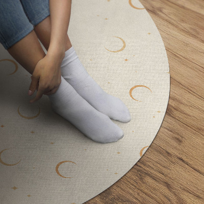 Tapis vinyle Espace bohème avec de petites lunes et étoiles