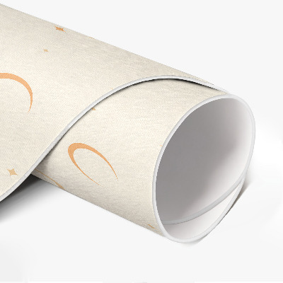 Tapis vinyle Espace bohème avec de petites lunes et étoiles