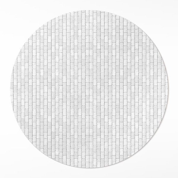 Tapis rond en vinyle Mosaïque élégante en briques brillantes