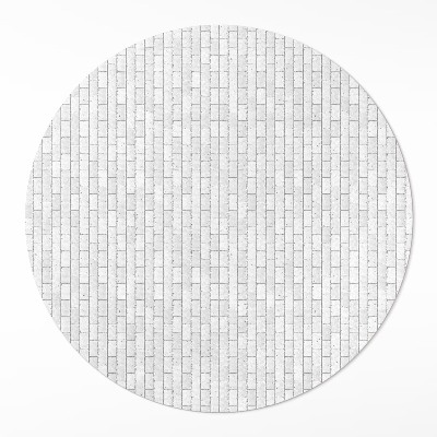 Tapis rond en vinyle Mosaïque élégante en briques brillantes