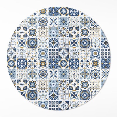 Tapis vinyle Carreaux décoratifs bleus en mosaïque grecque