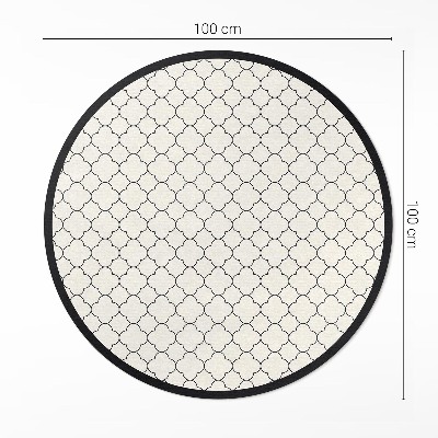 Tapis rond en vinyle Motif décoratif élégant