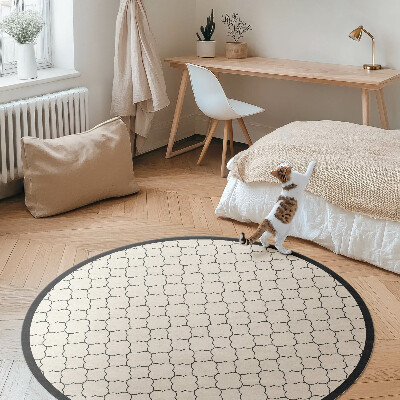 Tapis rond en vinyle Motif décoratif élégant