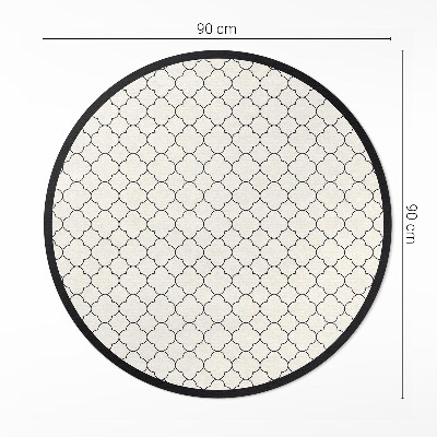 Tapis rond en vinyle Motif décoratif élégant