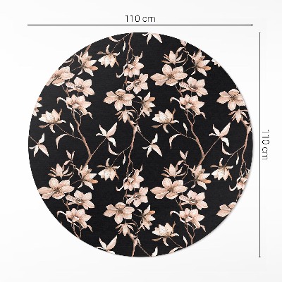 Tapis vinyle Fleurs lumineuses sur les branches, motif vintage