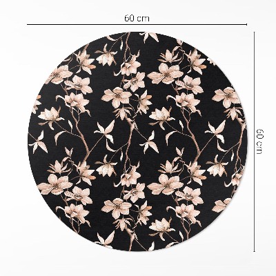 Tapis vinyle Fleurs lumineuses sur les branches, motif vintage