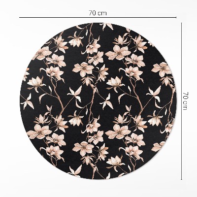 Tapis vinyle Fleurs lumineuses sur les branches, motif vintage