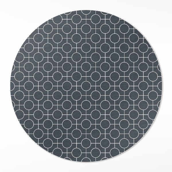 Tapis rond en vinyle Motif géométrique régulier de cercles