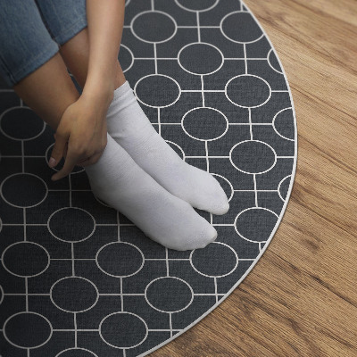 Tapis rond en vinyle Motif géométrique régulier de cercles