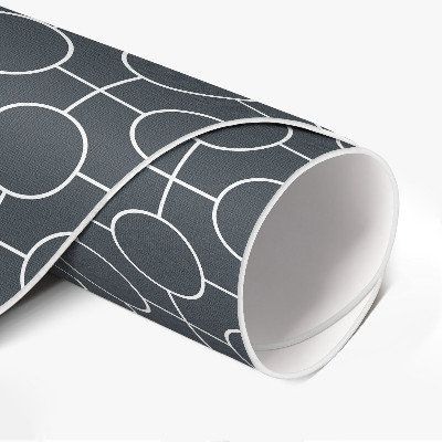 Tapis rond en vinyle Motif géométrique régulier de cercles