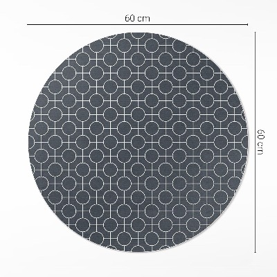 Tapis rond en vinyle Motif géométrique régulier de cercles