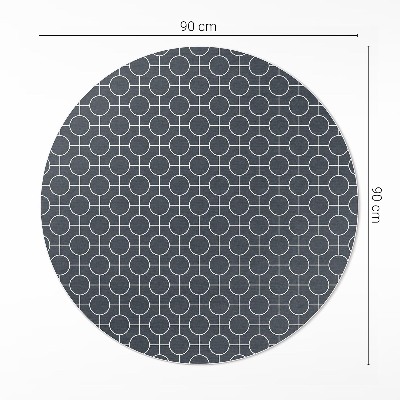 Tapis rond en vinyle Motif géométrique régulier de cercles
