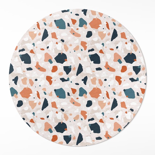 Tapis rond en vinyle Pierre décorative en grès pastel de style bohème