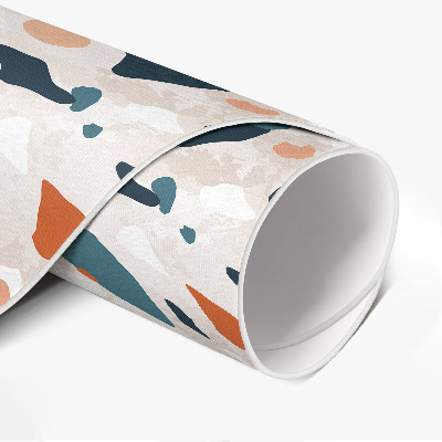 Tapis rond en vinyle Pierre décorative en grès pastel de style bohème