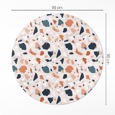 Tapis rond en vinyle Pierre décorative en grès pastel de style bohème