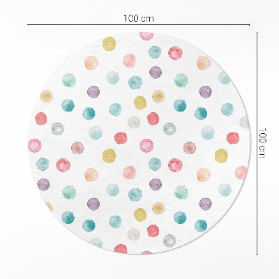 Tapis vinyle Points peints aquarelle bohème