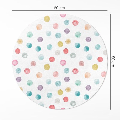 Tapis vinyle Points peints aquarelle bohème