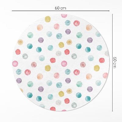 Tapis vinyle Points peints aquarelle bohème