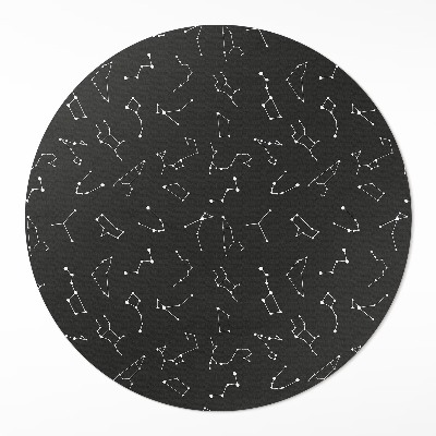 Tapis rond en vinyle Constellations, horoscope, zodiaque, cosmos