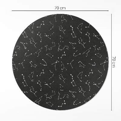 Tapis rond en vinyle Constellations, horoscope, zodiaque, cosmos