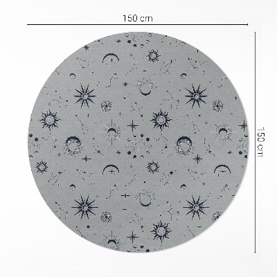 Tapis vinyle Lunes, soleils, étoiles, vintage