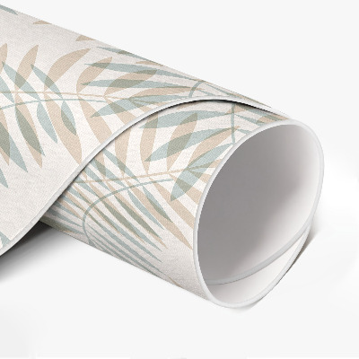 Tapis vinyle Motif bohème délicat de feuilles tropicales