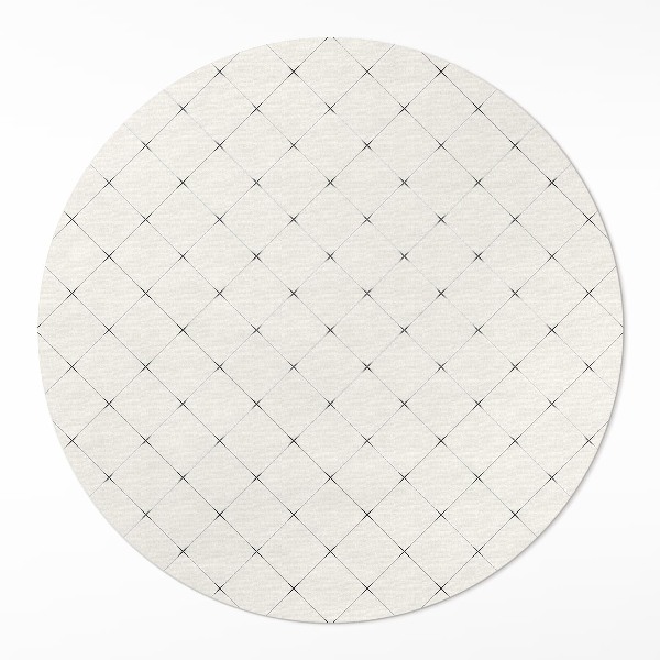 Tapis rond en vinyle Carrés subtils de carreaux clairs