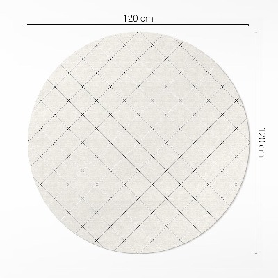 Tapis rond en vinyle Carrés subtils de carreaux clairs