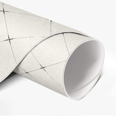 Tapis rond en vinyle Carrés subtils de carreaux clairs